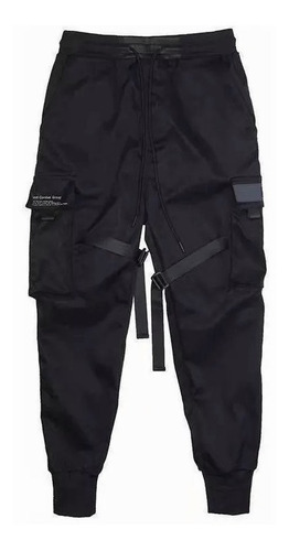 Pantalón Cargo Con Cintas Para Hombre