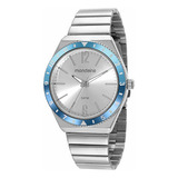 Relógio Mondaine Feminino Grande 32351lomvn3 Fundo Prata