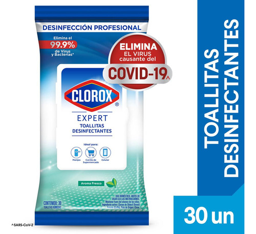 Toallas Desinfectantes Clorox Expert Fresco 30 Un