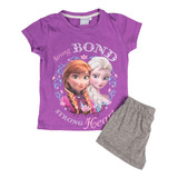 Pijama Niñas Manga Corta Princesas Disney Original