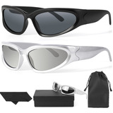 Gafas De Sol Modernas Trendy Swift Ovaladas Futuristas 2pcs