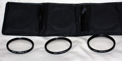 Kit Filtros Aproximacion Close-up + Anillo Inversor 58mm-eos