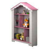 Estante De Brinquedos Casinha Boneca Infantil Castelo Rosa