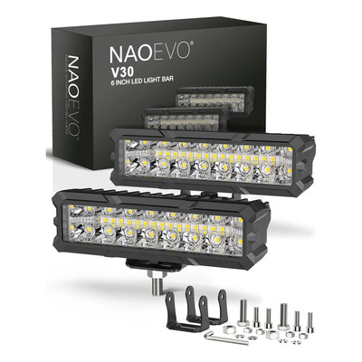 Naoevo Barra De Luz Led De 6 Pulgadas, Luces De Conducción L