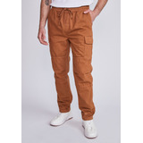 Pantalon Hombre Jogger Con Tiras Beige Sioux  