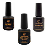 Kit Para Alongamento De Unhas Top Coat Primer E Ultra Bond