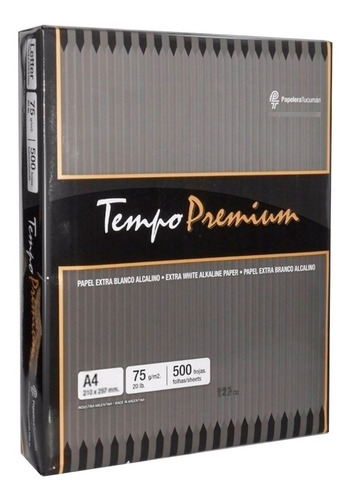 Resma Impresora A4 Tempo Premium 75 Gr 500 Hojas Laser Toner