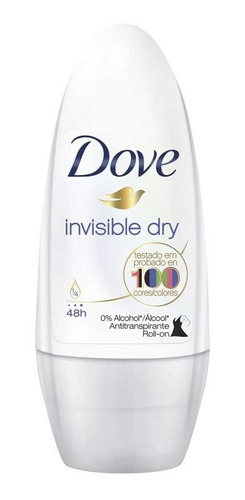 Antitranspirante Roll-on Dove Invisible Dry 50 Ml