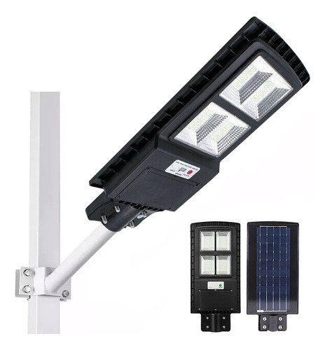 Kit 2 Refletor Luminária Pública Poste Solar 100w C/ Sensor