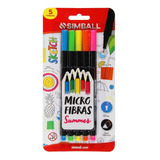 Microfibras Sketch Summer Blister X 5 Colores Simball