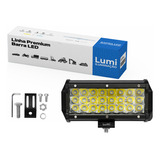 Refletor Projeto Luminaria Farol 72w 24 Leds Cor Da Carcaça Preto Cor Da Luz Branco-frio 12v 24v Bivolt