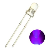 Pack 100 Led 5mm Alta Luminosidad Ultra Violeta Alto Brillo