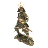 Samurai Guerreiro Medieval Resina Espada Estatueta 