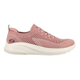 Tenis Training Skechers Bobs Sport Squad Chaos - Rosa