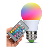 Foco Rgbw Color Luz Fría Cálida 5w E27 Con Control Remoto