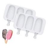 Molde Silicona Para Palito Paletas Ice Pop Helados Lisos X 3