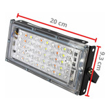 Paquete 25 Reflectores 50w Rgb Lupa Luz Led Exterior