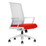 Silla Ejecutiva Ergonomica Ferrini Oficina Giratoria K1t-wm Color Rojo