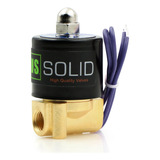 Npt Valvula Solenoide Electrica De Metal De 1/4 Pulgadas, 12