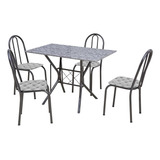 Conjunto De Mesa Bruna 110cm Com 4 Cadeiras Cor Da Tampa Captone