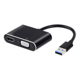 Hub Cable Adaptador Dock Usb 3.0 / 2.0 A Hdmi Y Vga