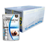 Caixa 32 Sachês Alimento Optimum Gatos Adultos Castrados Frango 85g