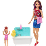 Barbie Skipper Babysitters Con Bañera  Fhy97
