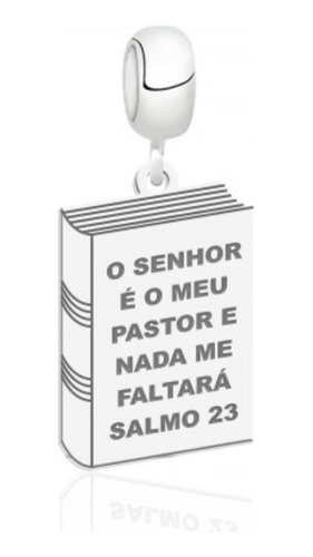  Berloque Para Pulseira Bíblia Salmo 23 Prata 925 