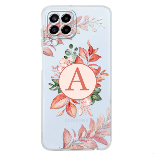 Funda Galaxy Flores Antigolpes Personalizada Con Tu Inicial