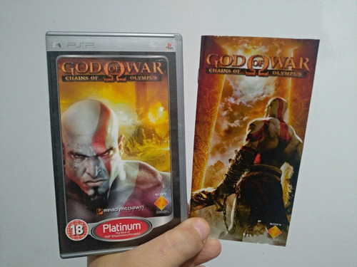 Jogo Psp Umd God Of War Chains Of Olympus Completo Impecável