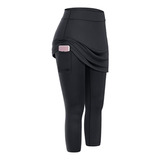 Leggings Deportivos Con Falda De Tenis Para Mujer Legging De