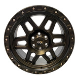 Rin 17x9 6-114 Et15 X003 Satin Black Whit Milled Rivets