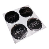 Calco Centro Llanta Ford 49mm Negro - Plata