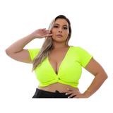 Top Cropped Multiformas Carnaval Plus Size 