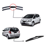 Limpador Parabrisa Diante + Trasei Honda New Fit 2009 A 2014