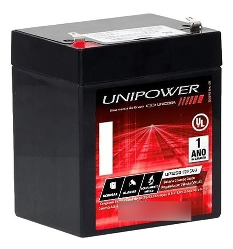 Bateria Nobreak Selada Sms/apc/tsshara 12v 5ah Unipower