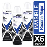 Desodorante Rexona Invisible Mujer Spray Pack 6 Unidad 150ml