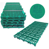 Kit C/ 3 Pçs Piso Box Pallet 25x50 Verde - Estrado Multiuso