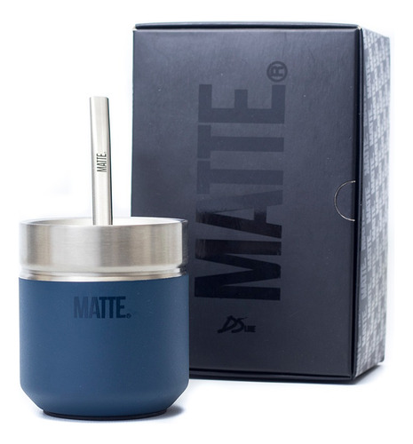 Nuevo Matte Ds Pro Blue + Bombilla - 100% Acero Inoxidable