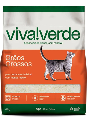 Areia Higienica Viva Verde Vida Descomplicada 4kg