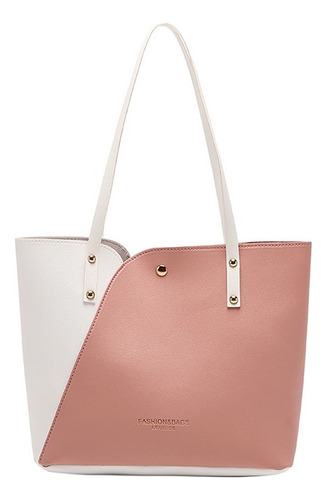 Bolsa De Mano Elegante Para Mujer Cosmetiquera Tote Bag Color Rosa