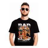 Polera Bad Bunny Ojos En Blanco Poster Urbano Abominatron