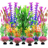 Quozuo Plantas Decorativas Para Peceras, 20 Piezas De Decora