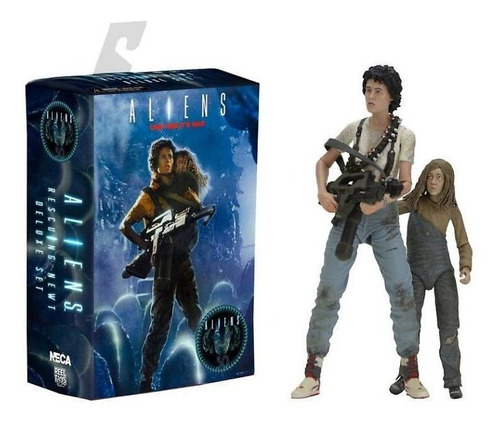 Aliens - Rescuing Newt - Figuras Ripley E Garotinha - Neca