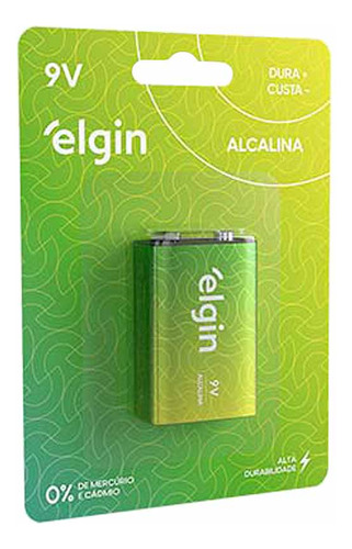 Bateria 9v Energy Alcalina Elgin - Un