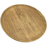 Plato De Madera Asado Pizza Tabla Algarrobo Reforzado 32 Cm