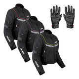 Roupa De Moto Jaqueta Strike Feminina Luva Phanter Texx