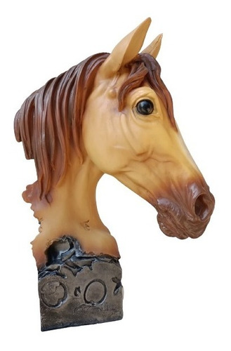 Caballo Decorativo Figura Corcel Cabeza Trofeo Resina