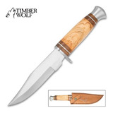 Cuchillo Bowie Timber Wolf Olive Wood Caceria Montañismo