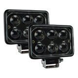 Faro 6 Led Rectangular Con Lupa De 18w L